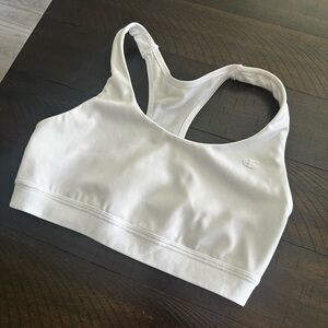 Champion White Racerback Sports Bra with Wide Straps